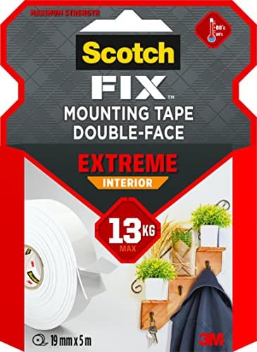 3M Scotch-Fix Extreme Innenmontageband PGS05-1950-P, 19 mm x 5 m, 1 Rolle/Packung, Schwarz (Verpackung kann abweichen)
