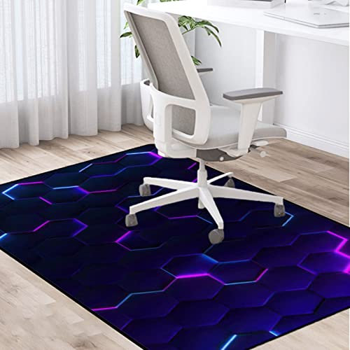 HAXA Bodenschutzmatte Gaming Bürostuhl Stuhlmatten Schreibtischstuhl Unterlage Teppich Stuhlunterlage für Parkett Dekoriere Dein Büro,Wohnzimmer,Schlafzimmer usw 70 * 100CM