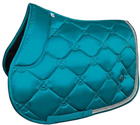Horsenjoy Schabracke Desire Crystal Vielseitigkeitsschabracke Sattelpad Pferdeschabracke (Türkis)