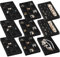 Frebeauty Bandeja organizadora de joyas bandejas de joyería de terciopelo apilables organizador de aretes para mujeres estuche de exhibición de almacenamiento de joyas para anillos juego de 9 (negro)