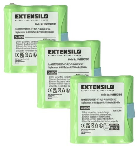 EXTENSILO 3X Batteries Remplacement pour Motorola IXNN4002B, LIS-P14MAA03A1AX, BP-38 pour Radio Talkie-walkie (800mAh, 4,8V, NiMH)