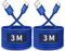 CLEEFUN Cavo USB C [3 M 2Pack], 3A Cavo di Ricarica USB C Nylon Tipo C Cavo di Ricarica Rapida Compatibile con Galaxy S24 S23 S10 S9 S22 S21 S20 fe S8 Plus. A52s A52 A12 A13 A50 A51