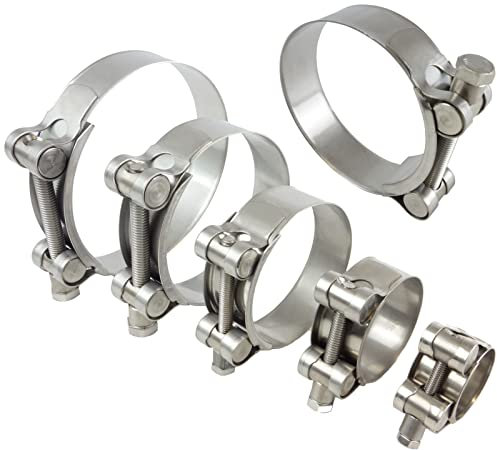 2 Stück Gelenkbolzenschelle Schlauchschelle Ø 38-41mm Heavy-Duty | Edelstahl W4 V2A rostfrei | Grosse Auswahl 17-252mm 1/10/20/50/100er Stück Pack | Edelstahlschelle T-Bolzen Schelle| Premium