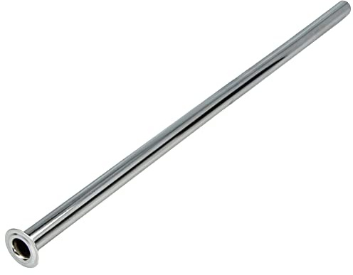 tecuro Kupferrohr, weich, Ø 10 mm x 500 mm, mit 1/2 Zoll Bördelrand, glanzverchromt