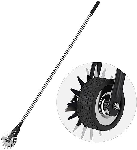 HAUSPROFI Rasenkantenschneider mit Verbesserter Stiel, [2025 Version] Kantenschneider Rasen auf Rollen - Rasenkantenroller Einstellbar, 3-Teiliger Edelstahlgriff (100/135/170cm)