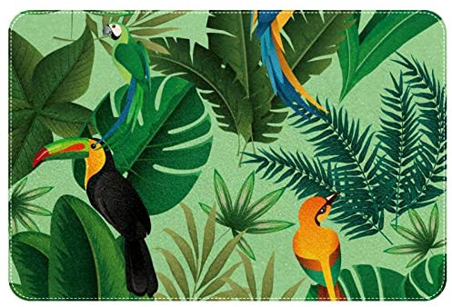 Haustürmatte 40X60cm Tropischer Blatt-Tukan-Vogel Bodenmatte Lustige Badematte Weicher Schmutzfangmatte Für Geschenk Garten Küche