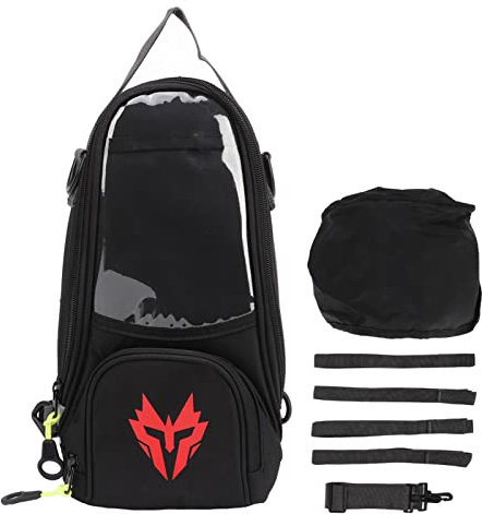 Aramox Tankrucksack, Magnetischer Tankrucksack für Motorräder, Oxford-Gewebe, Hochfestes 4,5-l-Navigationspaket mit Großer Kapazität für Motorräder (Rot)