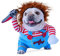 Chucky Hundekostüme für Hunde Wig and Knife,Lustige Chucky Hundekleidung Puppe Halloween Cosplay Kostüm (L)