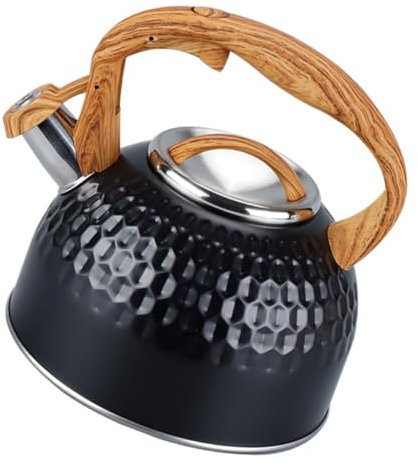 PRETYZOOM Hupe Wasserkocher aus Edelstahl Wasserkocher zum Erhitzen von Wasser Camping Wasserkessel pfeifende Wasserkocher zu Hause handhaben hupen Klangtopf Edelstahl 304