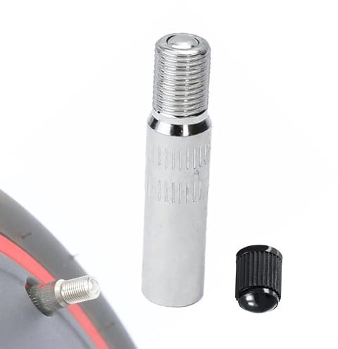 IBRIQO® Adaptador de Válvula Antirretorno de Inflado para Patinetes Eléctricos | Prolongador/Alargador Universal Xiaomi, Cecotec, SmartGyro, Bicicletas, Coches, Motos | Accesorios Inflador Patinete