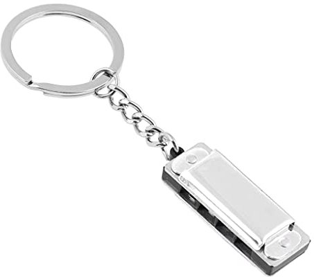 Spezielle Mini-Mundharmonika, 8 Töne, 4 Löcher, Schlüsselanhänger für Schlüssel, 3,5 x 1,2 cm, Musikinstrumente, Geschenke für Kinder, Mundharmonika-Schlüsselanhänger