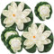 PRETYZOOM 5st Teichdeko Seerose Schaum Lotusblüte Outdoor Künstlich Gefälschte Pflanzen Künstliche Teichpflanzenblume Blätterdekor Künstliche Seerosen Lila Kunstblumen Echte Pflanzen Weiß