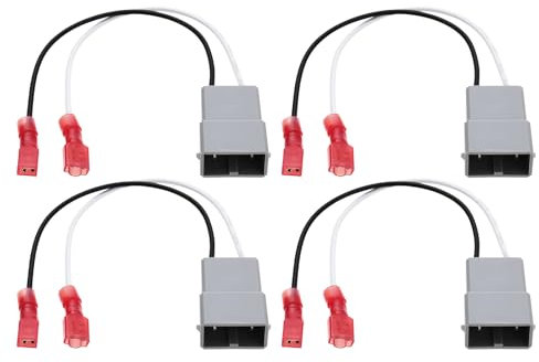 The Lord of the Tools 4Pcs 12V Speaker Adaptor Plug 2 Pin Cable Loom Compatible with Honda Compatible with Accord Compatible with Civic CR-V CR-X CR-Z FR-V H-RV