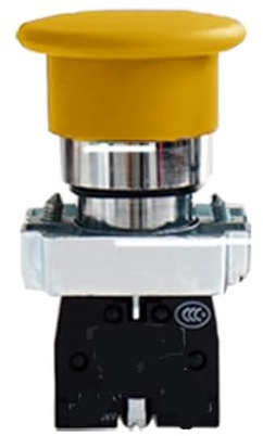 40MM Mushroom Head Button Switch XB2-BC21 XB2-BC31 XB2-BC42 XB2-BC51 XB2-BC61 Self-reduction Button Switch(Yellow)