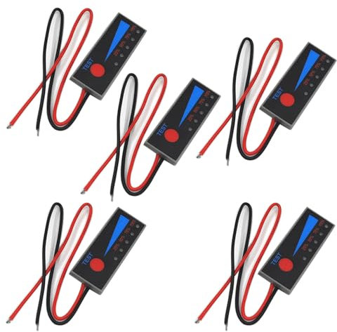 GTIWUNG 5 Piezas 5S 21V Módulo Indicador de Capacidad de Batería de Litio Li-Ion, Comprobador de Nivel de Potencia, Indicador de Porcentaje de Batería Pantalla LED capacidad 25% 50% 75% 100%