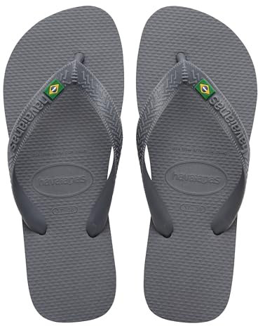 Havaianas - Top Brasil, Bequeme, Robuste und Leichte Badelatschen, mit Rutschfesten Sohlen, Brasilien-Flagge auf den Riemen, Unisex Erwachsene