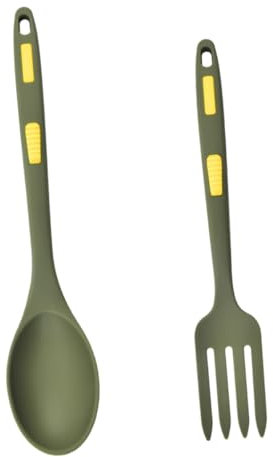 MAGICLULU 1Juego Tenedor y Cuchara de Silicona para Cocinar Utensilios de Cocina Prácticos y Convenientes para Pasta y Ensaladas