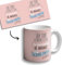 OOPS Taza mug Que Todo lo Bueno te siga te encuentre y te abrace - 350 ml - Taza con Frases motivacionales (Taza, Rosa)