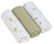 LÄSSIG Baby Puckdecke Spuckdecke Pucktuch Mulltuch 3er Set Baumwolle 85 x 85 cm/Swaddle & Burp Blanket L Happy Fruits Lemon