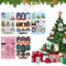 Fengyang® 50Pcs Weihnachtskarten, Weihnachten Weiß Karte Hang Tag Set, Weihnachten Gemaltes Kraft Hangtag, Mit Glitzer Veredelt, Weihnachtsdekoration Zum Aufhängen (white card)