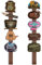 Conquest Journals Lot de 12 panneaux de signalisation directionnelle Harry Potter Wizarding World 25,4 x 22,9 cm et 2 poteaux de 122 cm, papier cartonné, décorations de fête ou décoration d'intérieur,