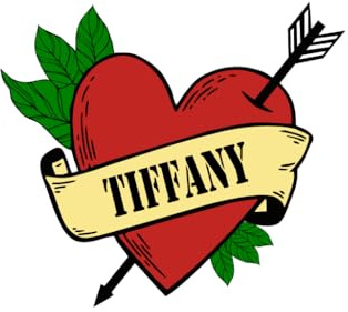 Tiffany HEART arrow Temporary Tattoo long lasting chucky love