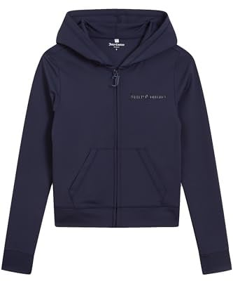 Juicy Couture Damen Ennis Hoodie Kapuzensweatjacke, Sweatjacke mit Kapuze und Reißverschluss Kapuzenpullover