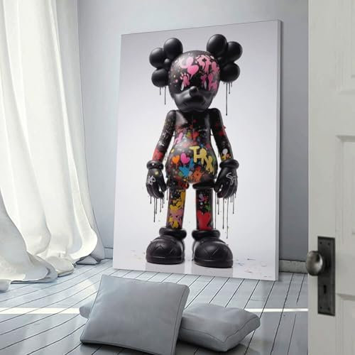 GQmoney Kaws Kaw Hypebeast-Wanddekorationen für Schlafzimmer für Teenager, Game-Boys-Zimmer, Wanddekoration, große abstrakte Leinwandkunst, 30 x 45 cm