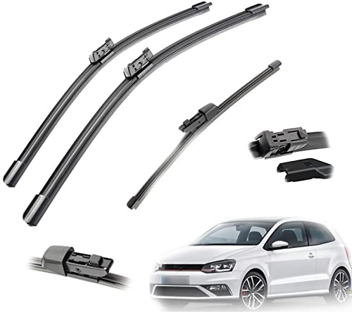 3-teiliges/Set Zubehör für Scheibenwischerblätter für die vordere und hintere Scheibe, für VW, für Polo 6R Schrägheck 2009 2010 2011 2012 2013 2014 2015 2016 2017