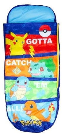 Character World Pokemon ReadyBed Kids Inflatable Air Bed and Sleeping Bag with Pump | Travel Mattress for Sleepovers and Camping or Home Use