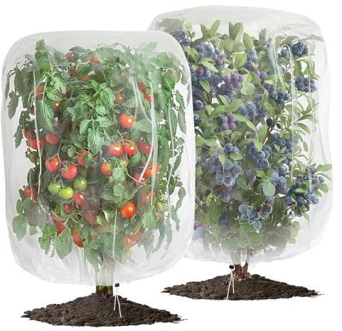 2 Pack 70cm*100cm Blueberry Bushes Netting Cover with Drawstring