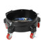 Auto Drive 12-inch Heavy Duty Garage Bucket Dolly, 5 Wheel with Lockable Casters