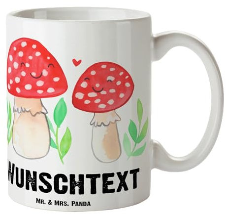 Mr. & Mrs. Panda Personalisierte Tasse Glückspilze Mama - Geschenke, Personalisiert, Muttertag, Namen, Drucken, mit, Geschenk, Liebe, Tochter