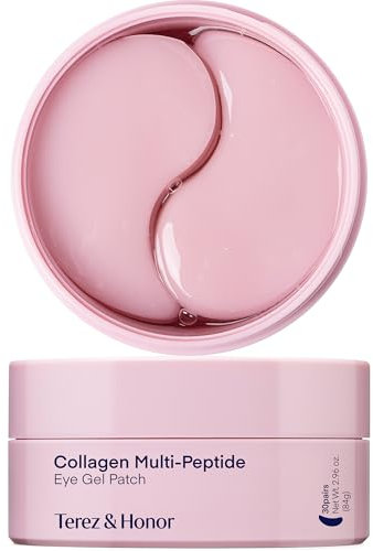 Terez & Honor Cerotti Coreani in Idrogel con Peptidi e Collagene - 60 Maschere Reaffirmanti, Illuminanti e Idratanti per Occhi - Occhiaie, Borse, Rughe e Linee Sottili - Under Eye Patches
