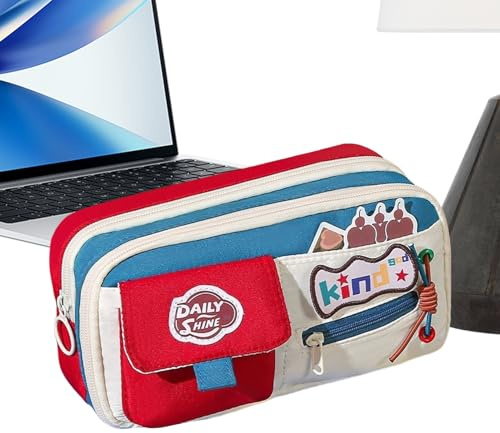 Generisch Federmäppchen Für Mädchen Federtasche | Ästhetisches Vintage Großraum Zip Pen Etui Für Teenager Studenten Klassenzimmer Lehrer
