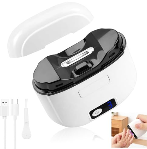 Electric Nail Clippers, 2 in 1 Rechargeable Nail Trimmer Polisher, 3-Speed