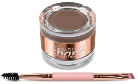 Kit De Gel Para Cejas Y Tinte Para Cejas Marrón Gris, 2 En 1 Gel Fijo Y Cera Transparente Impermeable, Con Pincel Doble Para Un Estilizado Duradero
