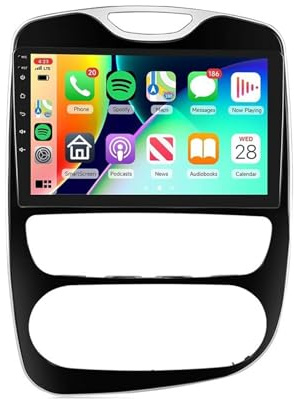 Autoradio pour Renault Clio, 10.1 Pouces Écran Tactile avec WiFi GPS DSP Bluetooth USB TPMS OBD2 Dab+ écran Tactile FM SWC(8-Core 6+128G)