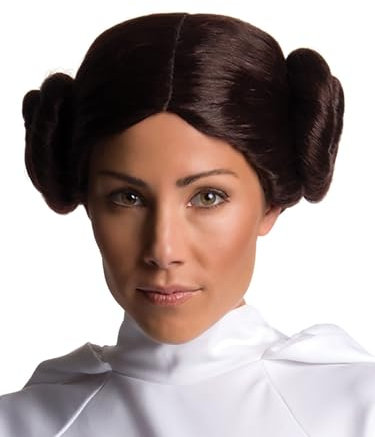 Rubies Star Wars Princess Leia Brown Bun Adult Wig Adult One Size
