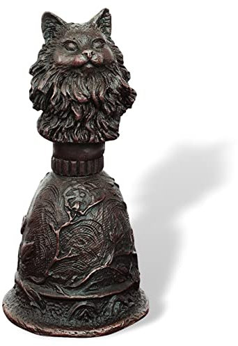 aubaho Tischglocke Katze Handglocke Glocke Bronzeskulptur Antik-Stil Bronze Figur