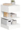 SoBuy Comodino Camera da Letto - Comodino con 1 Cassetto e 2 Ripiani, Tavolino Salotto - Moderna Cassettiera L39 x P39 x A65 cm Bianco FBT49-W