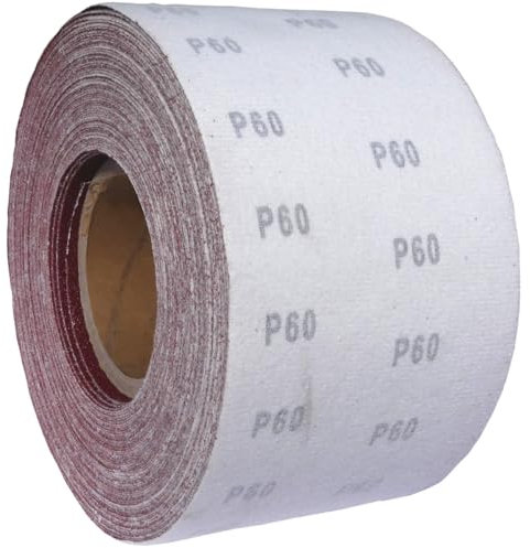 25m KLETT - Schleifpapier Rolle 93mm X 25m Korn P60 Schleifband Schleifrolle Rollenschleifpapier BOHRFUX