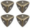 sourcing map Coin de Protection Boîte Caisse Bois Meuble Angle Protecteur Métal Vintage 21x21x21mm 4Pcs Bronze Tone