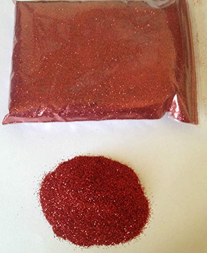 EliteKoopers 100gm Red Ultra Fine Glitter for Craft Art Glass Covering Wine Glass Decor