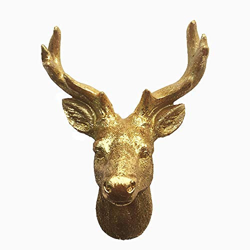 3D-Kühlschrankmagnet mit goldenem Hirschkopf, Schweden, Dänemark, Finnland, Norwegen, nordischer Kühlschrankmagnet, Reise-Souvenir, Geschenk