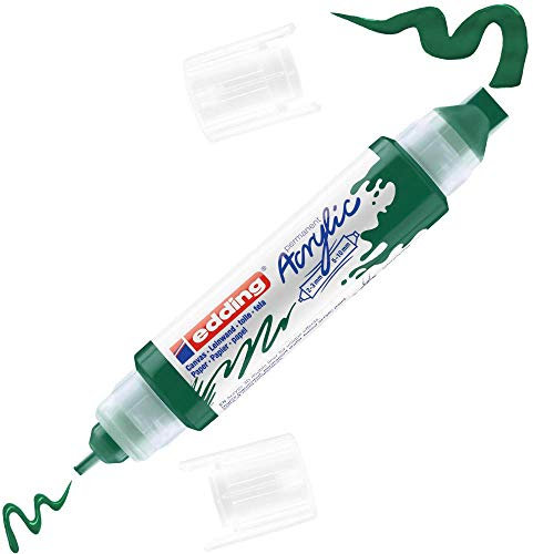 edding 5400 Acryl 3D Double Liner - grün - 1 Acrylfarbe Tube - Doppel-Spitze 2-3,5-10 mm