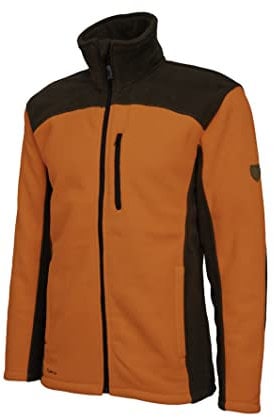 Hubertus Herren Jagd Fleecejacke 2-Farbig Oliv Signalorange (4XL)