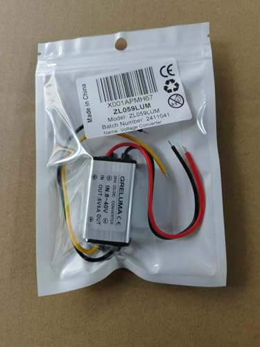 Greluma 1PC DC 12V 24V a 5V Regulador Convertidor Reductor 5A 25W Adaptador de Corriente Reductor para Electrónica de Automóvil Camión Vehículo Barco Sistema Solar (Entradas DC 8-40 V)