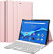 QYiiD Tastatur Hülle für Lenovo Tab M10 HD (2nd Gen) Tablet TB-X306 2020 10.1, Leichte Schutzhülle mit Magnetisch QWERTZ Kabelloser Tastatur für 10.1 Lenovo Tab M10 HD (2nd Gen), Rosegold