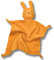 Doudou Lapin Plat Marceau - Couleur Moutarde - Tout Doux en Gaze de Coton 30cm